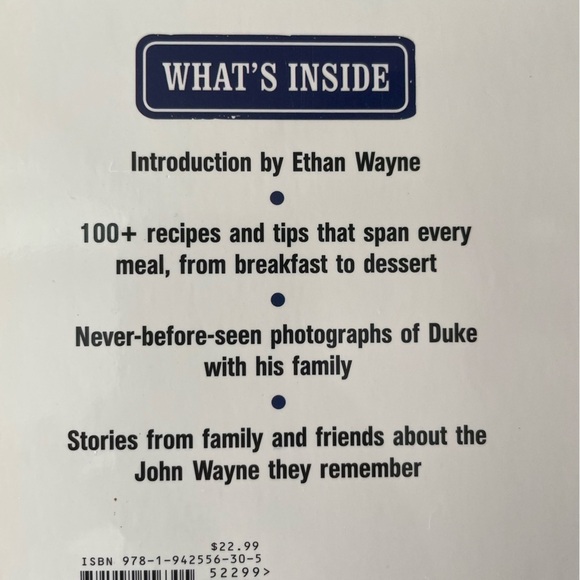 $15 SALE John Wayne Family Cookbook Rustic Farmhouse Western Cowboy Celebrity - Picture 4 of 7